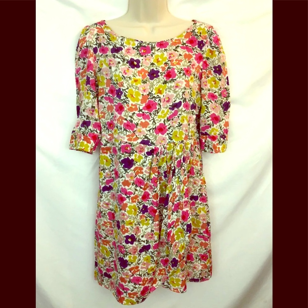 Anthropologie TULLE Womens Floral Dress Sz M